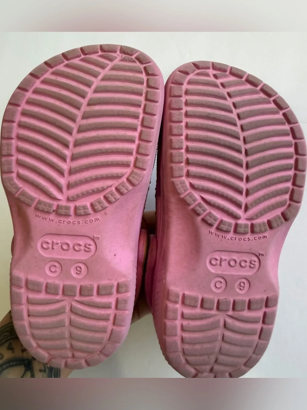 Disney Princess Light Up Crocs Pink Gold Girls Kids C9 Working Lights